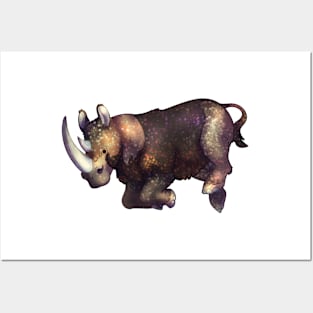 Cozy Woolly Rhinoceros Posters and Art